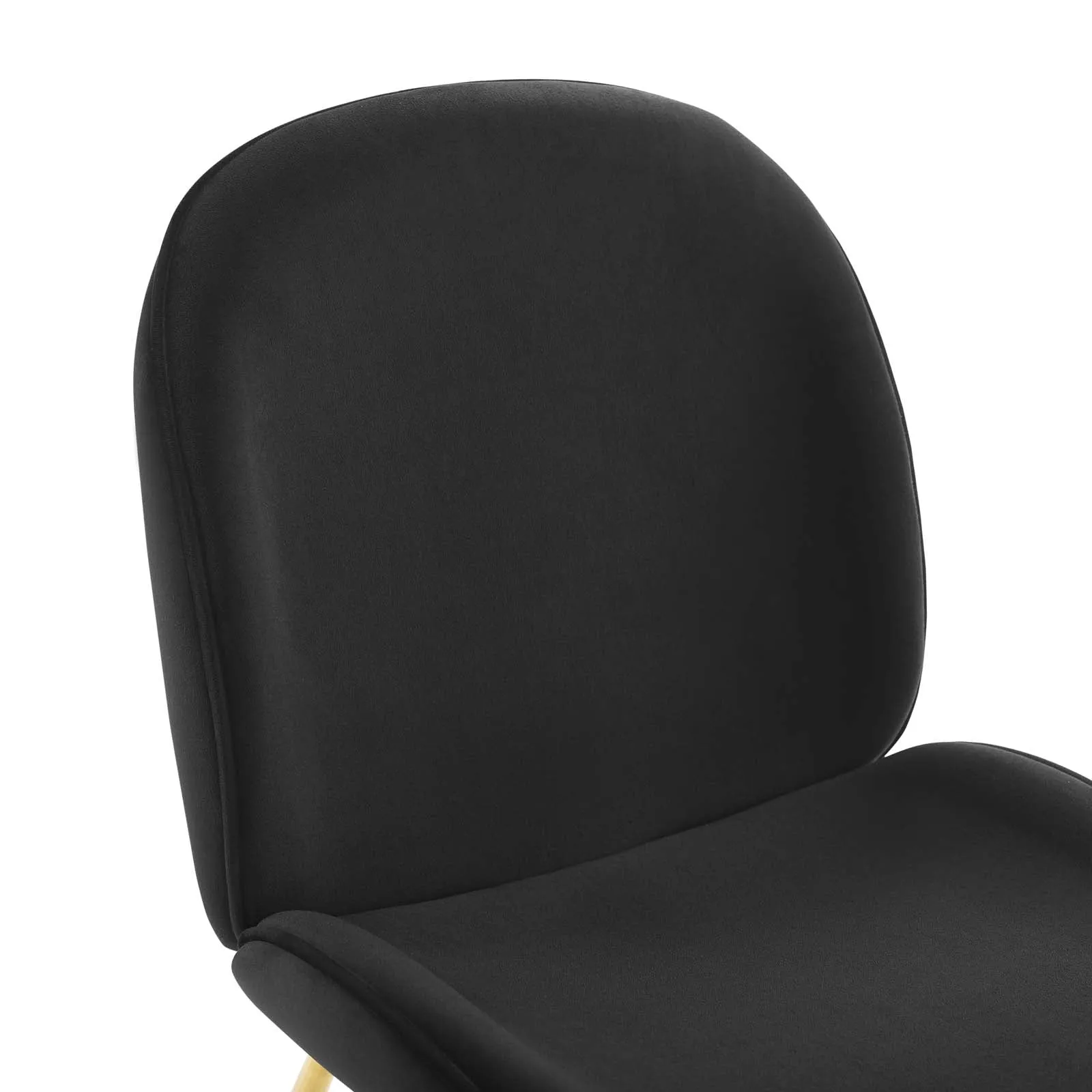 Scoop Gold Stainless Steel Leg Performance Velvet Dining Chair by Modway