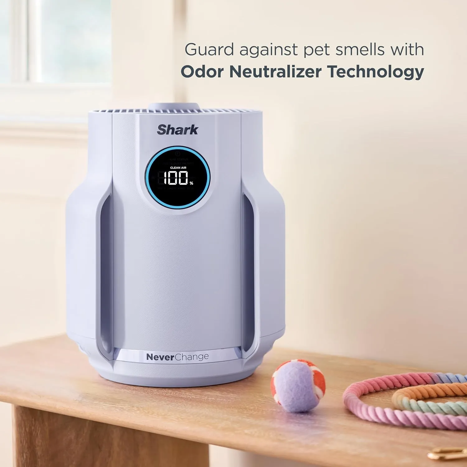 Shark NeverChange Air Purifier Compact Pro with Long-lasting HEPA Exceeding Filtration, Captures Pet Dander, Dust, Smoke, and Allergens, up to 250 sq. ft. for Bedroom, Home Office, Dorm, HP072PL