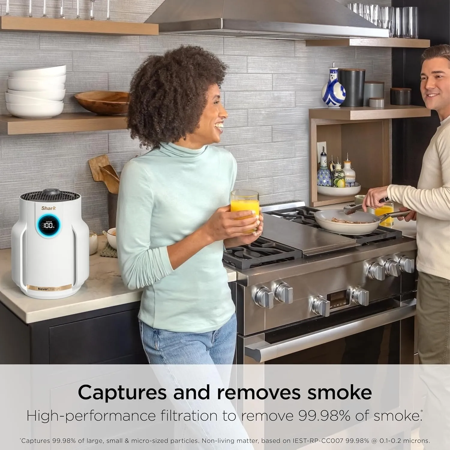 Shark NeverChange Air Purifier Compact Pro with Long-lasting HEPA Exceeding Filtration, Captures Pet Dander, Dust, Smoke, and Allergens, up to 250 sq. ft. for Bedroom, Home Office, Dorm, HP072PL
