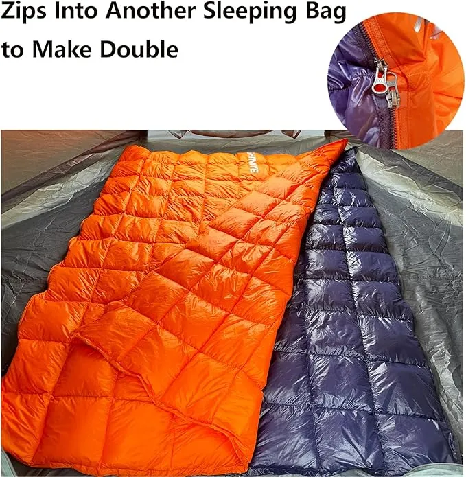 ShinHye Ultralight Sleeping Bag, 600 Fill Down Backpacking Sleeping Bag for Camping, 40-59℉ Compact Sleeping Bag Compact for Adult Waterproof, Compressible YR500