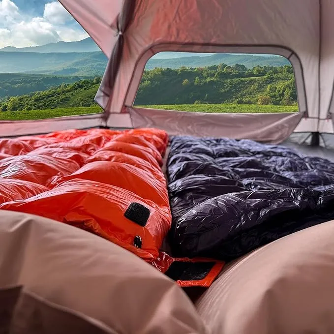 ShinHye Ultralight Sleeping Bag, 600 Fill Down Backpacking Sleeping Bag for Camping, 40-59℉ Compact Sleeping Bag Compact for Adult Waterproof, Compressible YR500