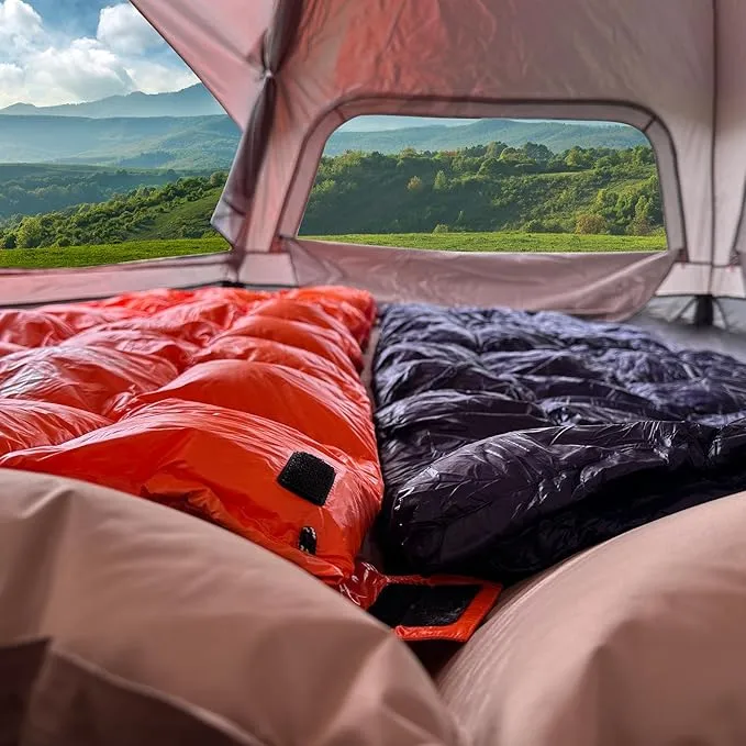 ShinHye Ultralight Sleeping Bag, 600 Fill Down Backpacking Sleeping Bag for Camping, 40-59℉ Compact Sleeping Bag Compact for Adult Waterproof, Compressible YR500
