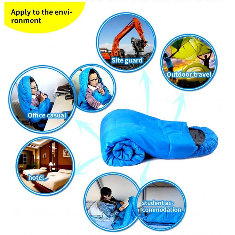 Single Outdoor Camping Compact Winter Envelope Shaped Sleeping Bag