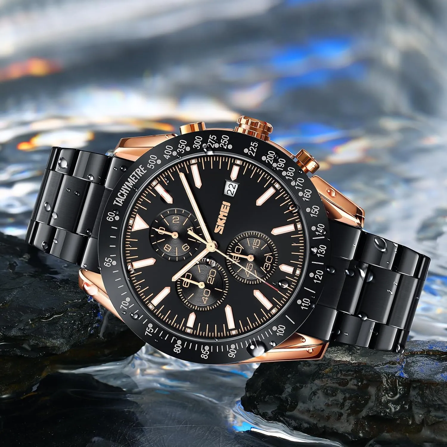 SKMEI Men's Automatic Waterproof Analog Watches Women's Luxury Business Quartz Wristwatch