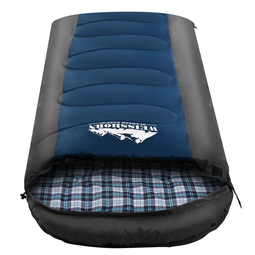 Sleeping Bag Single -20°C Weisshorn Thermal Camping Hiking Tent Blue