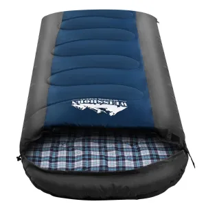Sleeping Bag Single -20°C Weisshorn Thermal Camping Hiking Tent Blue