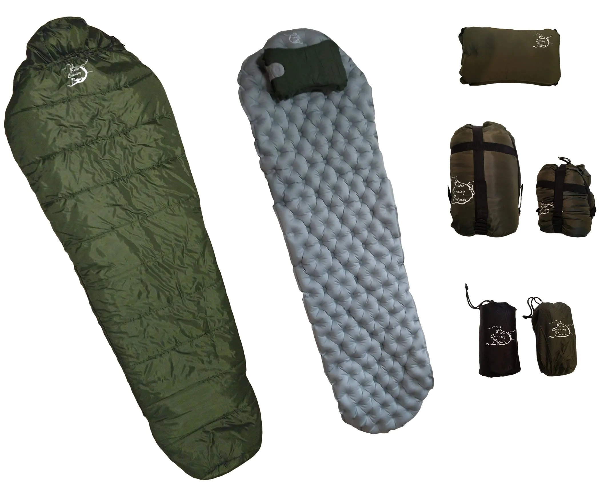 Sleeping Bag Sleeping Pad Pillow Combo Set