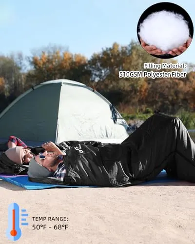 Sleeping Bag,3-4 Seasons Warm Cold Weather Sleeping Bags for Adults