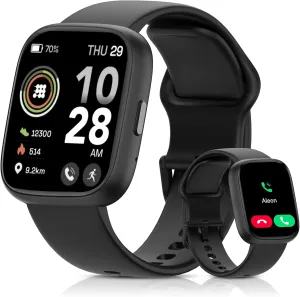Smart Watch for Men Women, Bluetooth Calling, 1.83" HD Touch Screen Fitness Tracker, 100  Sports Modes, DIY Dial, Sleep Steps Monitor, IP68 Waterproof, Compatible with Android & iOS