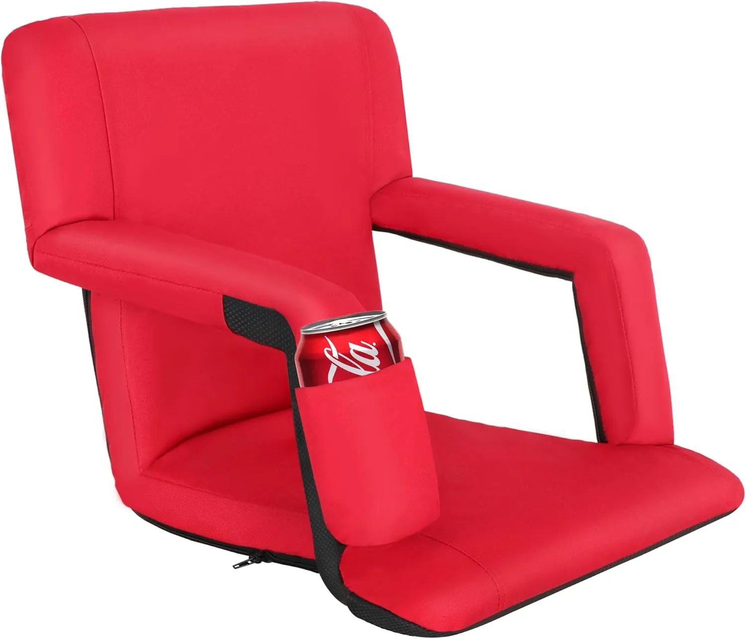 Smartxchoices 20.5"/24.5" Wide Stadium Seat Chair Bleacher Seats Padded with Back Support, Cushion, Arms, Pockets, Anchor Straps, Portable Folding Seat with Shoulder Straps