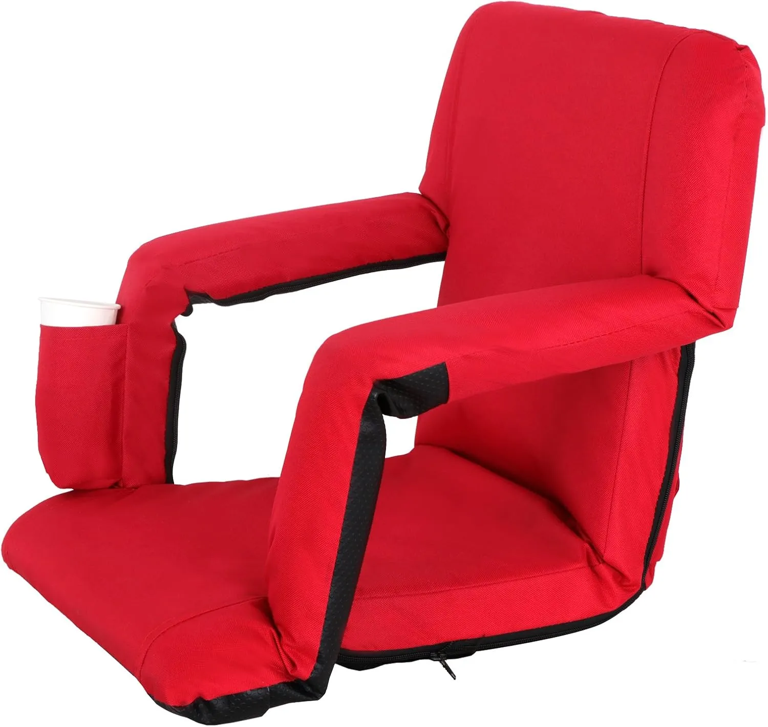 Smartxchoices 20.5"/24.5" Wide Stadium Seat Chair Bleacher Seats Padded with Back Support, Cushion, Arms, Pockets, Anchor Straps, Portable Folding Seat with Shoulder Straps