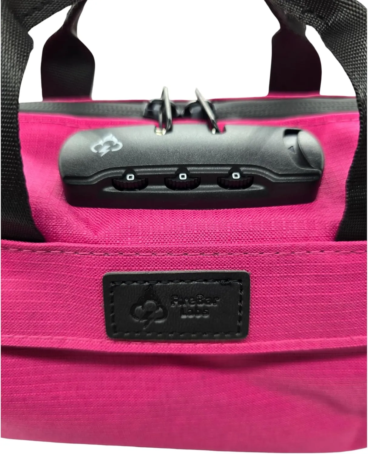 Smell Proof Duffle Bag with Anti Theft Combo Lock, Removable Shoulder Strap, Water Resistant, Ultra Durable Double Gasket Zippers   Premium Hardware (Bold Pink, 9-Inch (9" x 5" x 4"))