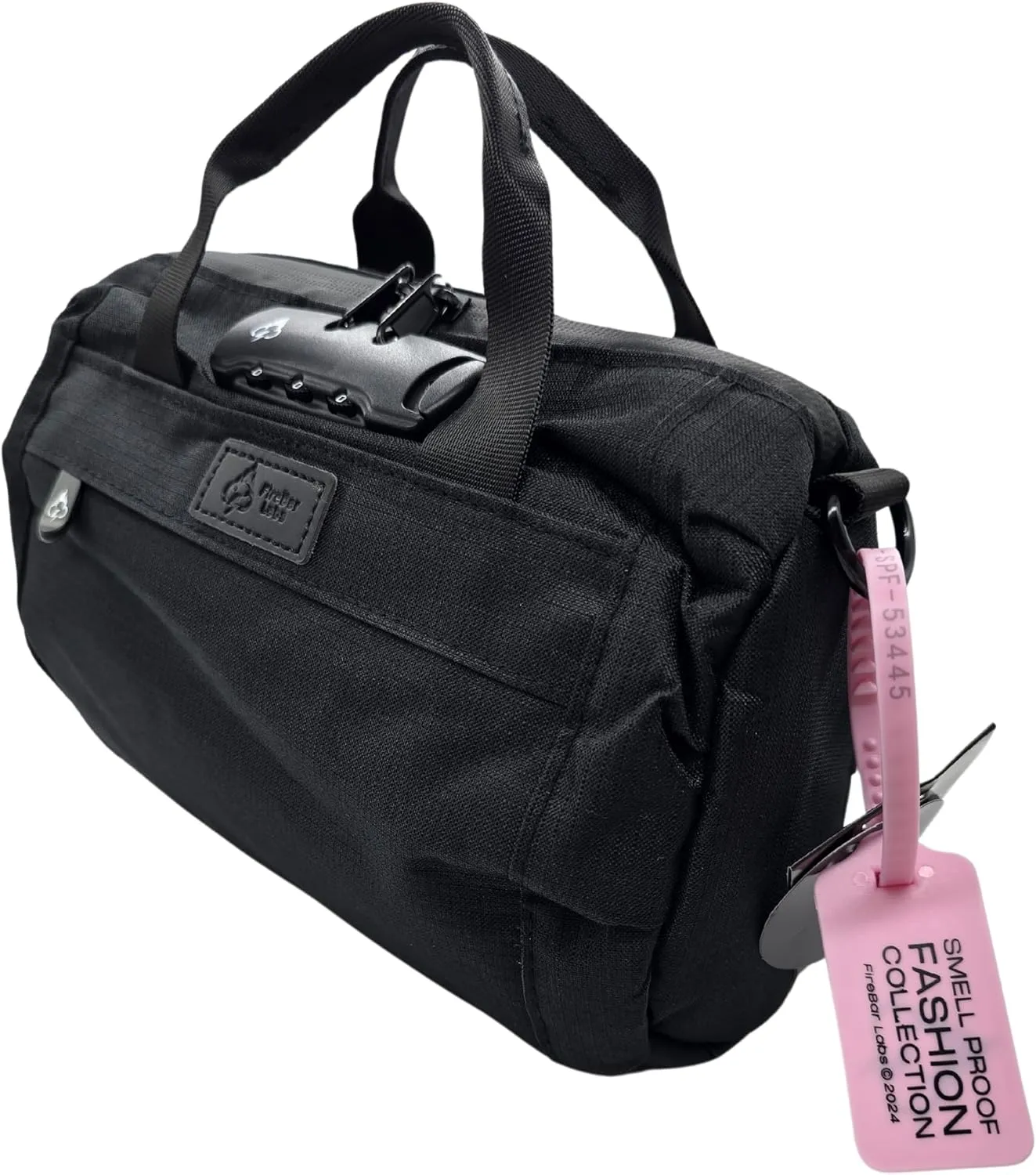Smell-Proof Mini Duffle Bag, Lockable, FireBar Labs Smell-Proof Fashion Travel Duffel, Removable Strap, Premium Hardware and Elite Odor Control (9"" x 5"" x 4"") (Teal Camouflage), FBS-MDB-008