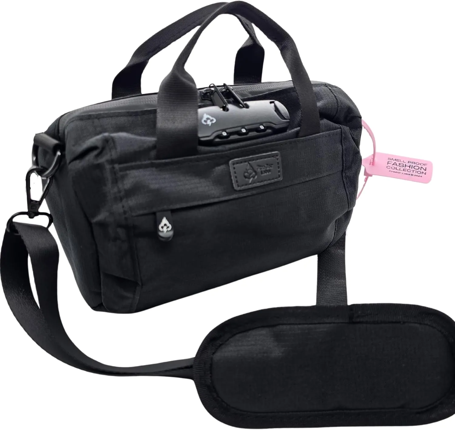 Smell-Proof Mini Duffle Bag, Lockable, FireBar Labs Smell-Proof Fashion Travel Duffel, Removable Strap, Premium Hardware and Elite Odor Control (9"" x 5"" x 4"") (Teal Camouflage), FBS-MDB-008