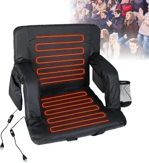 Sojoy Heated Stadium Chair, Black