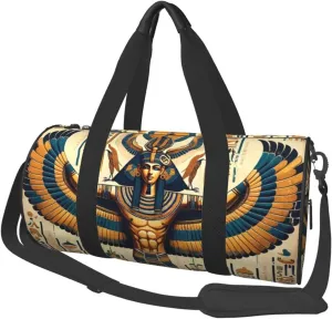 Sports Duffel Bag Ancient-Egyptian-Parchment Foldable Travel Tote Bag Weekender Sleepover Carry On Bag