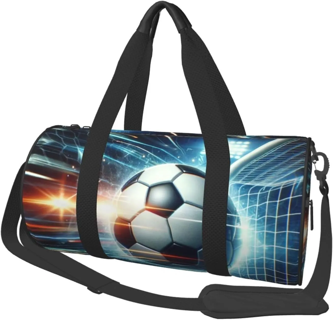 Sports Duffel Bag Soccer-Ball-Speed Foldable Travel Tote Bag Weekender Sleepover Carry On Bag