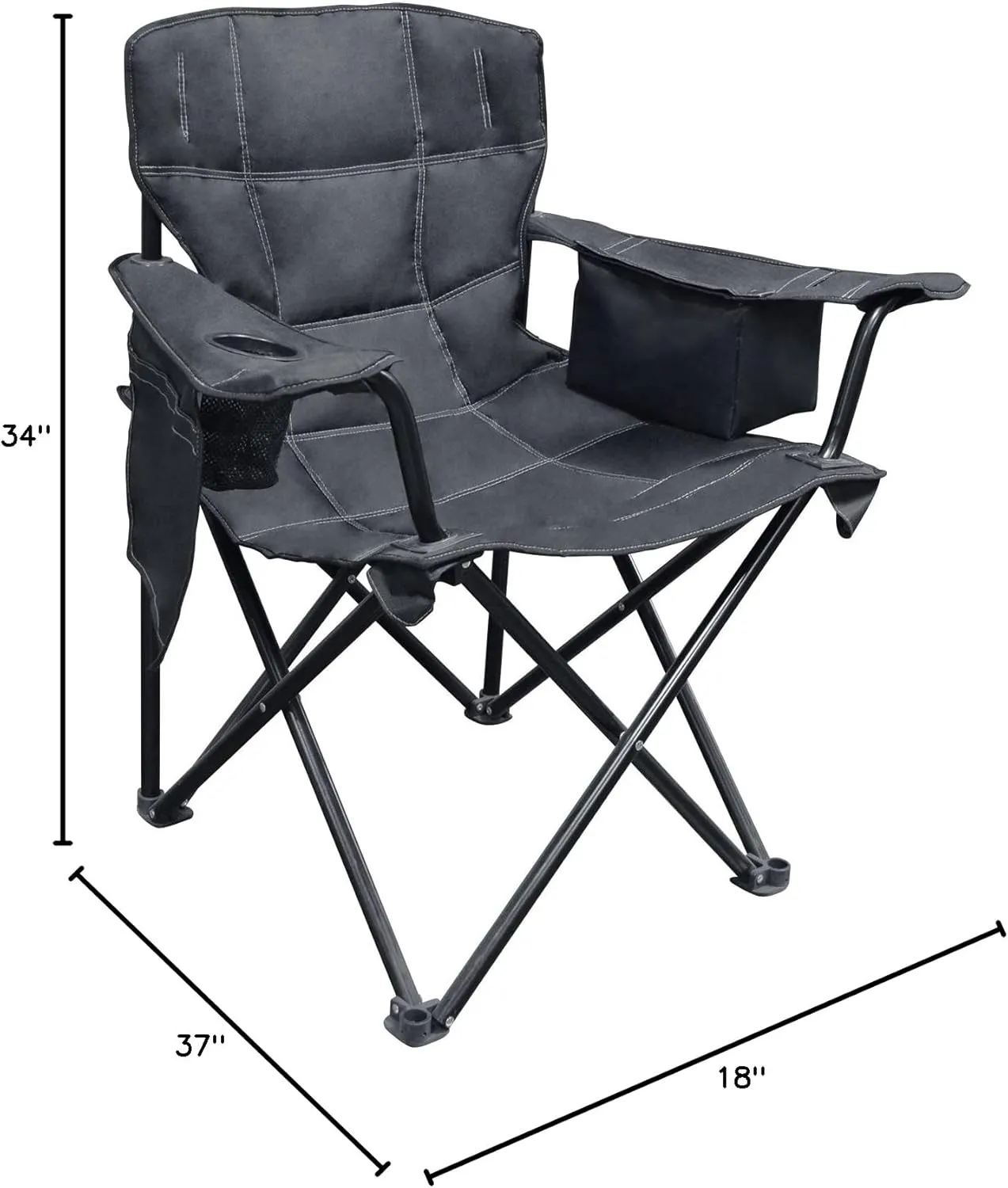 Sports EQC01051, Solid Black Elite Quad Chair, NO Size