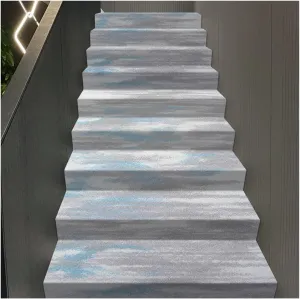 Staircase Step Treads Carpet, Waterproof Floor Mat, Kids, Elders and Pets Anit-Slip Stair Pads, Self-Adhesive Step Protectors, Home Staircase Decoration Safety Rugs (Color : A(Width: 110CM)