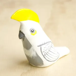 Sulphur Crested Cockatoo - Paperweight Whistle Songbird