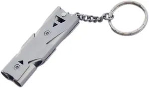Survival whistle portable sound hiking stainless steel amping easy to use high decibel emergency outdoor anti-st