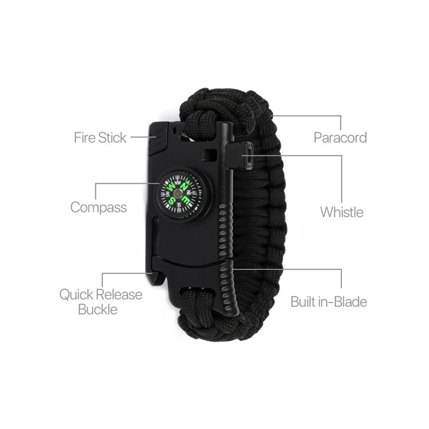 Survival Wristband Multifunctional Paracord Bracelet