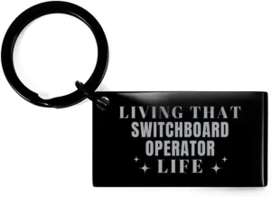 Switchboard Operator Keyring Gifts for Switchboard Operator Student, Living That Switchboard Operator Life Jokes Funny, Sarcasm Gifts for Friends, Coworkers Switchboard Operator Graduation Birthday