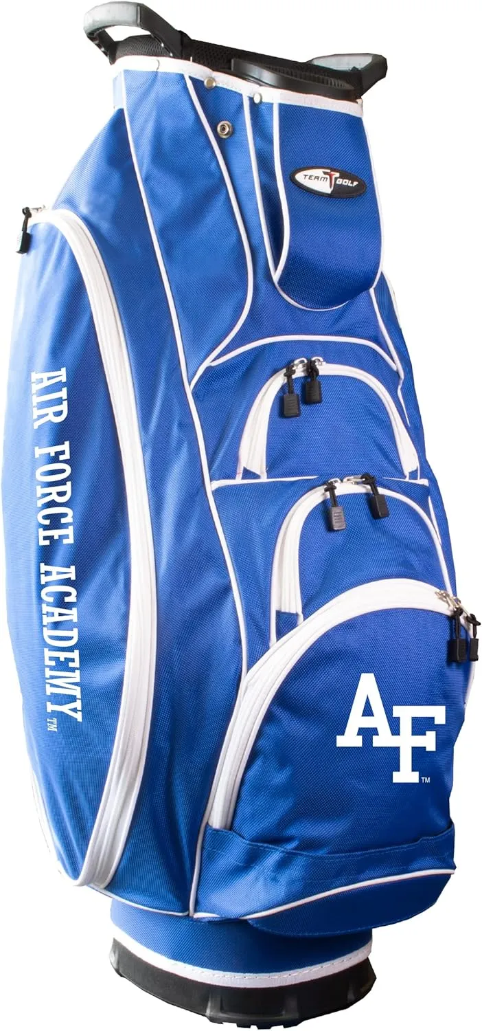 Team Golf NCAA AIR Force Academy Albatross Golf Bag Lightweight, 10-Way Club Divider, Spring Action Stand, Insulated Cooler Pocket, Velcro Glove and Umbrella Holder & Lift Assist Handles