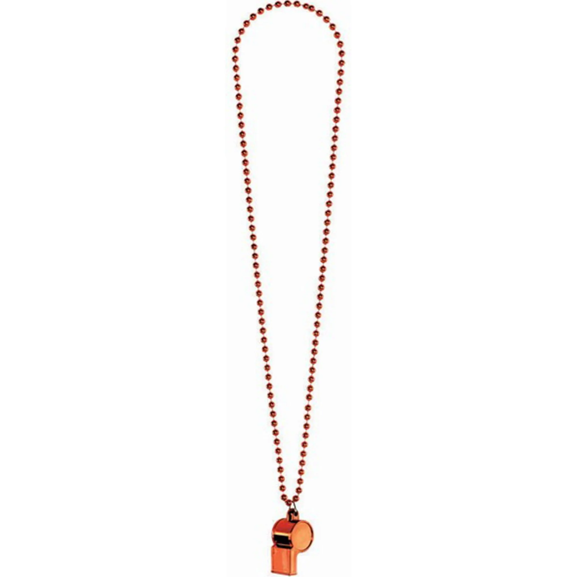 Team Spirit Orange Whistle Chain Necklace
