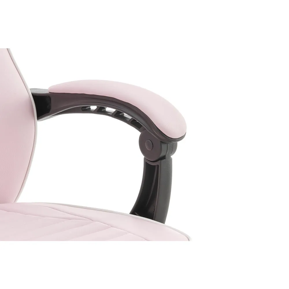 Tempest PU Leather Office Computer Work Task Gaming Chair - Pink/White