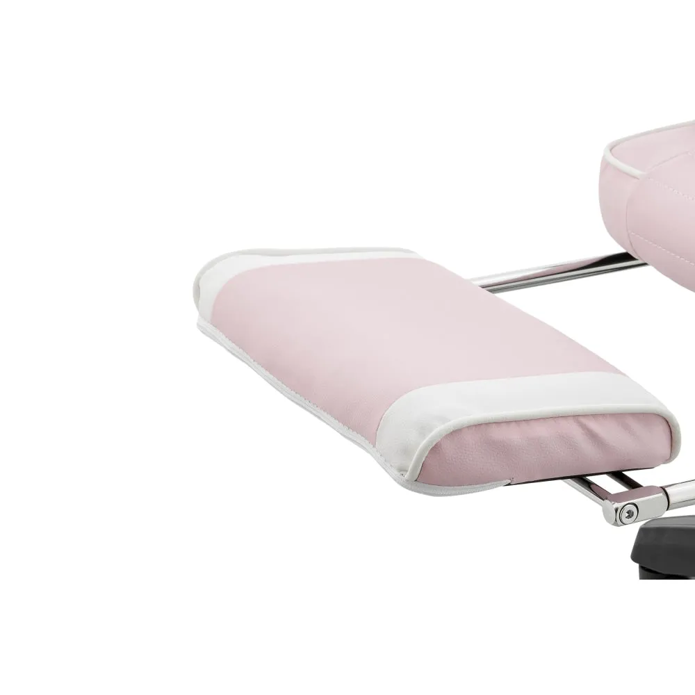 Tempest PU Leather Office Computer Work Task Gaming Chair - Pink/White