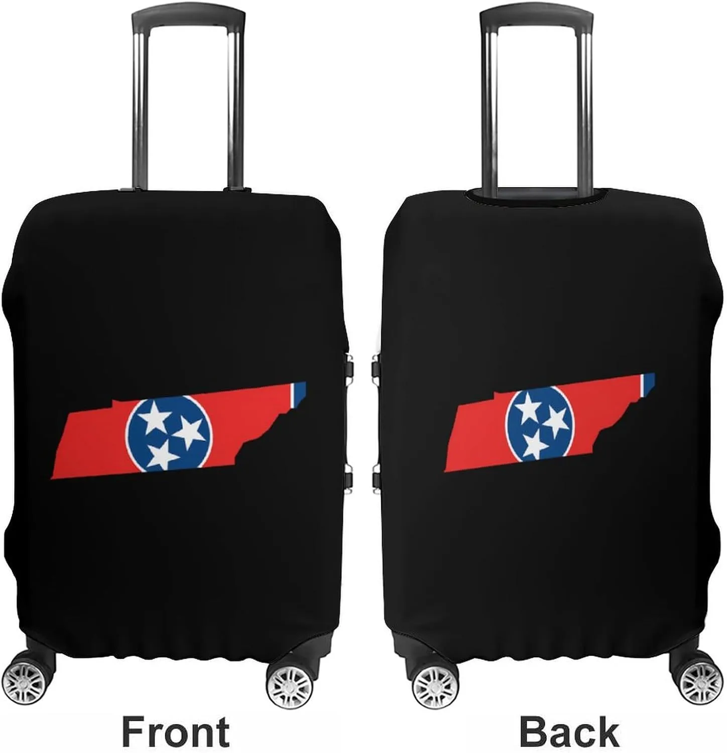 Tennessee State Map Flag Luggage Protector Suitcase Cover Anti-Scratch Washable Fit 18-32 Inch Travel Luggage