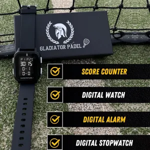 Tennis and Padel Score Keeper Watch   Alarm Mode,Chronometer and Watch - Water Resistant - Tennis Gadgets and Padel Accessories