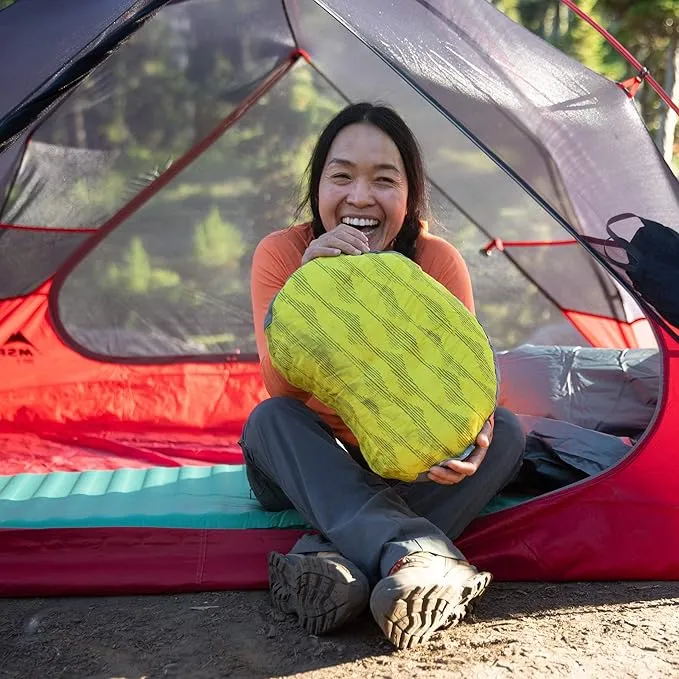 Therm-a-Rest Air Head Inflatable Travel Pillow, 1 Count (Pack of 1), Yellow Mountains
