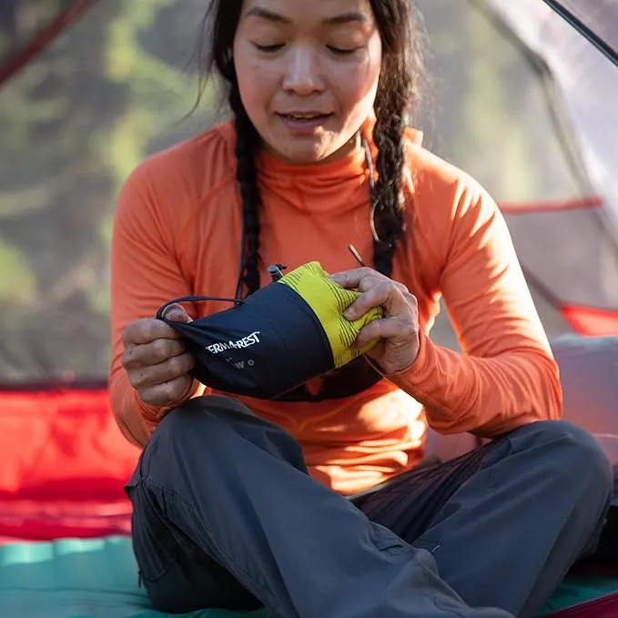 Therm-a-Rest Air Head Inflatable Travel Pillow, 1 Count (Pack of 1), Yellow Mountains