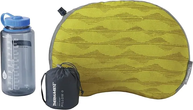 Therm-a-Rest Air Head Inflatable Travel Pillow, 1 Count (Pack of 1), Yellow Mountains