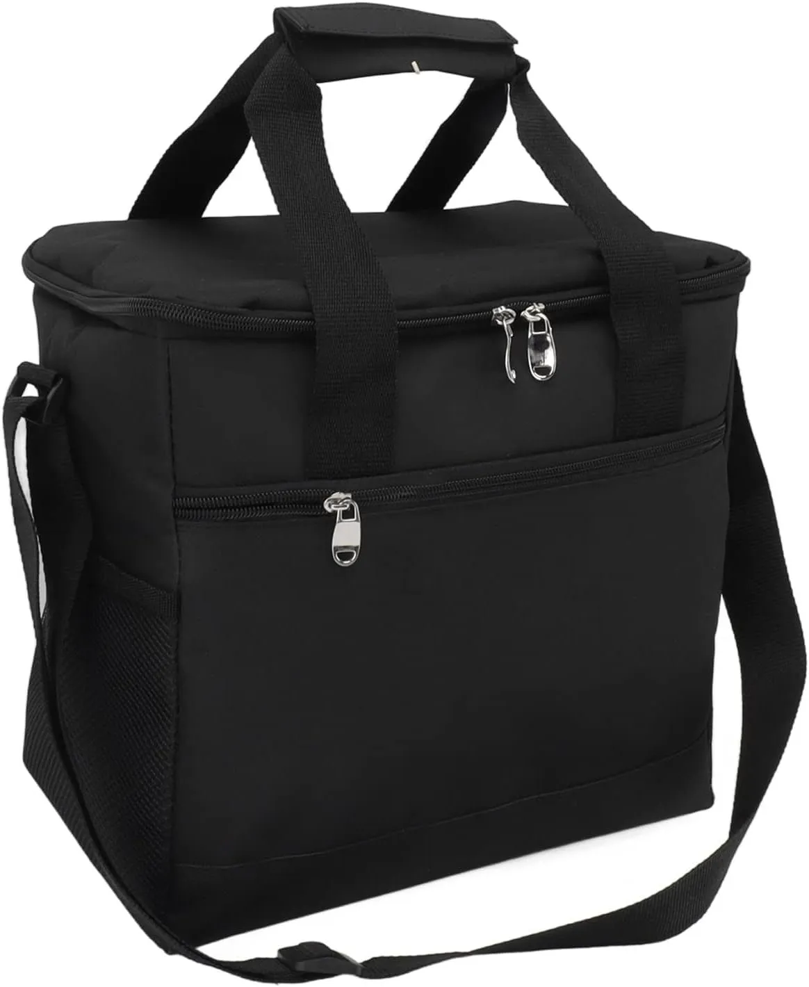 Thermal Insulated Bag, Foldable Cooler Bag Waterproof Interior Smooth 15L Large Capacity Adjustable Straps for BBQ (Black), Generic9kycarx1z4-11