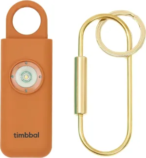 timbbal® Personal Safety Alarm - 130dB Loud Siren with Strobe Light - Self Defense Alarm - 5 Colors Available (Camel)