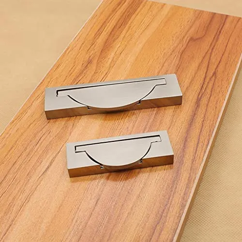Tiny Store Gold Wire Drawing Cabinet Door Drawer Invisible Pull Handles Pitch Hole 96mm