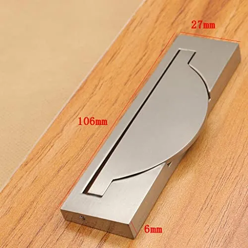 Tiny Store Gold Wire Drawing Cabinet Door Drawer Invisible Pull Handles Pitch Hole 96mm