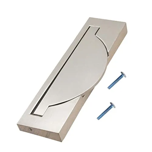 Tiny Store Gold Wire Drawing Cabinet Door Drawer Invisible Pull Handles Pitch Hole 96mm