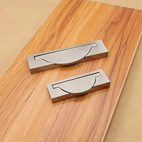 Tiny Store Gold Wire Drawing Cabinet Door Drawer Invisible Pull Handles Pitch Hole 96mm