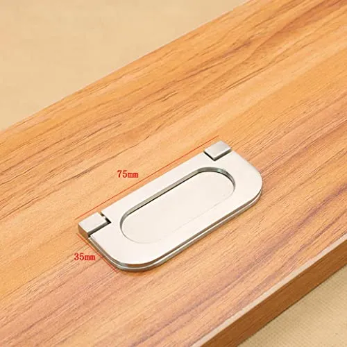 Tiny Store Gold Zinc Alloy Wire Drawing Cabinet Door Drawer Invisible Pull Handles 75mm