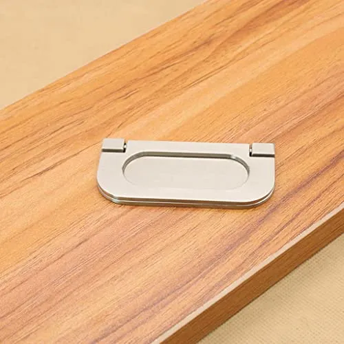 Tiny Store Gold Zinc Alloy Wire Drawing Cabinet Door Drawer Invisible Pull Handles 75mm