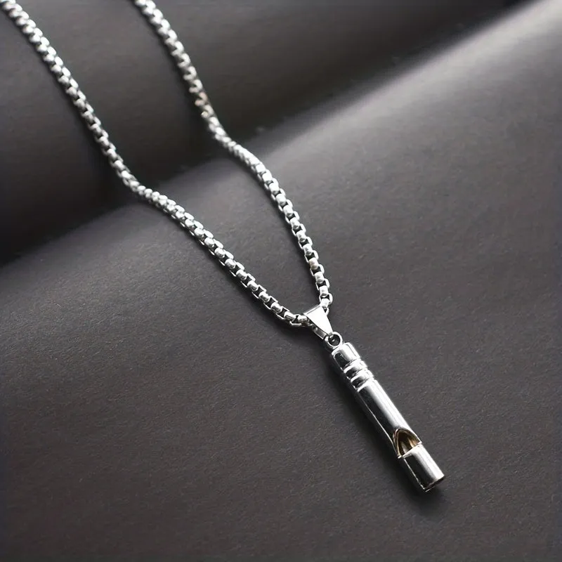 Titanium Whistle Necklace For Hiking Camp Pet Training