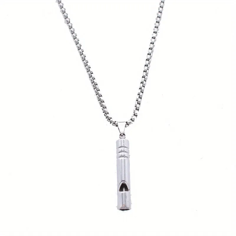 Titanium Whistle Necklace For Hiking Camp Pet Training
