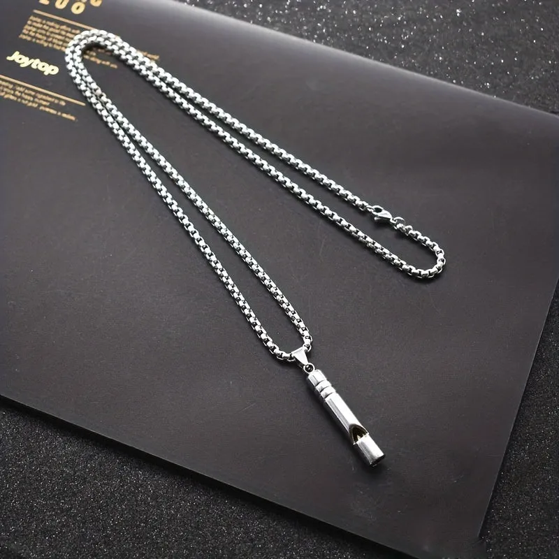 Titanium Whistle Necklace For Hiking Camp Pet Training