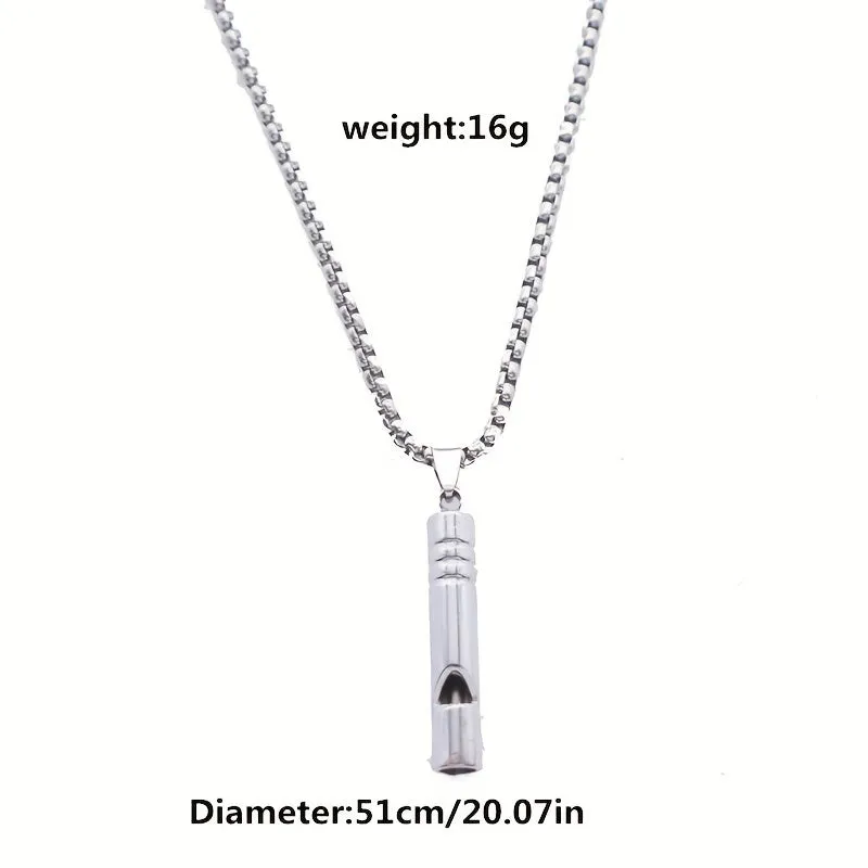 Titanium Whistle Necklace For Hiking Camp Pet Training