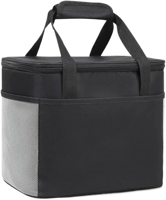 Tote Lunch Bag Portable Lunch Bag Multifunctional Tote Lunch Bag Lunch Bag Easy to Clean Suitable for Work Student Outdoor and So On(Black)