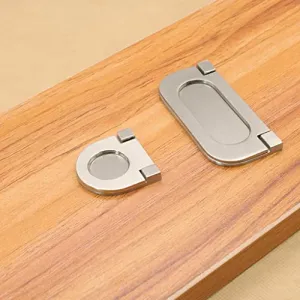 Trendy Retail® Gold Zinc Alloy Wire Drawing Cabinet Door Drawer Invisible Pull Handles 75mm